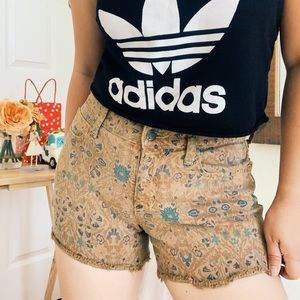 Brown high waist shorts